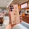 Fashionable designer phone case Electroplated Love Bracelet Cell Phone Case for Samsung A53 - S22 Side Heart A52 Cover with Soft S21 Protection