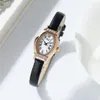Caijiamin- Diamond New Ladies Watch 20mm Retro Barrel Shell Quartz Watches Student Niche Roman Literary Temperament Old Wristwatch246J