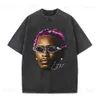 T-shirts hommes Rappeur Young Thug T-shirt graphique Hommes Femmes Mode Hip Hop Vintage T-shirts lavés Casual Coton Manches courtes T-shirt surdimensionné T230831