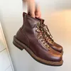 Botas U1 Super Calidad Cuero De Vaca Hecho A Mano Cuero Genuino Estilo Americano Trabajo 230831