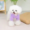 Dog Apparel 2023 Candy Colors Bear Printed Dogs Fluffy Jacket Thickened Cashmere Two Feet Warm Clothes For Autumn And Winter