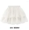 Saias 2023 Mini-saia coreana para mulheres A-line Plazated Short High Caist Roupos japoneses Harajuku Kawaii Roupas