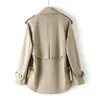 Damen Trenchcoats Kurze Windjacke Frauen Frühling Herbst Mode Khaki Rosa Schwarz Trenchcoat Lose Mäntel Weibliche Zweireiher Oberbekleidung 230830