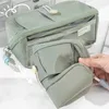 Caja de lápices para juguetes de aprendizaje, bolsa de papelería grande transparente, Trousse