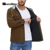 Męskie kurtki Magcomsen Winter Cord Order z kapturem multipockets Casual Butdondown ciepły płaszcz wiatrówki 230831