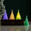 Adorno para árbol de Navidad, decoraciones para el hogar, luces nocturnas de cristal transparentes luminosas, YX-6186