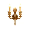 Wall Lamp European Vintage Sconce Light Luxury Royal Antique Brass Modern Bedroom Bedside Corridor LED