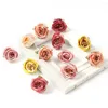 Decorative Flowers Silk Rose Artificial Heads 3.5cm Fake For Home Decor Garden Wedding Decoration DIY Craft Wreath Gift Accessories