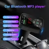 Carro bluetooth 5.0 transmissor fm duplo usb carregador rápido 3 1a aux carro kit mãos receptor de áudio auto mp3 player fm modulador1267s