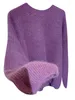 Pulls pour femmes Pull tricoté violet Top Style coréen Pull Tops à la mode 2023 Femmes Blusas Tricot Feminina Inverno