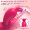 NXY Vibrators Rabbit Vibrator for Women Vagina g Spot Nipple Clitoris Stimulator Thrusting Telescopic Rotating Dildo Adult Sexy Toys 230809