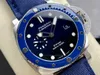 aaaaa vspaneraquarraquattro blu profondo pam 1289 Swiss自動ムーブメントサファイアミラーサイズ44mmimported Cowhide