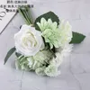 Decorative Flowers Artificial Flower Bouquet Rose Pompon Home Wedding Garden Decor