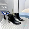 2023-Bottes de créateurs à lacets de haute qualité hommes femmes demi-bottes chaussures de style classique hiver automne bottes de neige en nylon toile bottine 35-42
