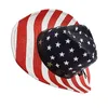 Wide Brim Hats Bucket Vintage Cowgirl Hat American Flag Western Cowboy Riding with Windproof Rope for Outdoor Activities 230830