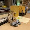 Designer Luxury Women's Sandals Luxury Rhinestones Fashion Personality Show Hollow out High Heels 35-42 With Box