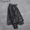 Men's Leather Faux Tcyeek 100 Real Jackets Men Spring Autumn Clothes Streetwear Moto Biker Genuine Cow Coat Jacket 230831