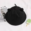 베레모 Deepom Bucket Hat Women 부모 어린이 만화 귀이 어부 모자 여성 단색 면화 밥 모자 캐주얼 여름 봄 고로