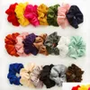 Scrunchies in chiffon solido per ragazze da donna Anello elastico Cravatte per capelli Accessori Porta coda di cavallo Fasce per capelli Elastico Consegna a goccia