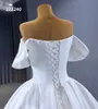 Vestido de baile simples vestidos de casamento apliques gola coração branco SM222240