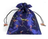 Storage Bags 200pcs/ot 27x36cm Portable Chinese Handmade Embroiderd Floral Silk Shoe Drawstring Travel Pouch