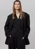 女性用スーツスーツジャケットレイペルミニマリズムスタイルソリッドカラーデザインオーバーコートビジネスエレガントファッションルーズカジュアルコート