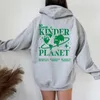 Kvinnors hoodies skapar en snällare planet hoodie trendiga tumblr estetiska hooded tröja strand trackover kläder streetwear topp