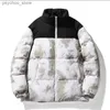 Męskie Parkas Parkas Hip Hop Down Jacket Streetwear Men Windbreaker 2022 Zimowa biała kaczka pary pary man zagęszcza się parka W375 Q230831