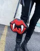 Kvällspåsar gotiska djävulens tänder design kvinnor plånböcker och handväskor för mörka flickor halloween cosplay crossbody axelväska kvinnlig koppling 230830