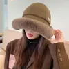 Berretti in peluche addensato soffice cappello a secchiello Tendenza Bacino di protezione dal freddo di alta qualità Inverno caldo Panama Donna Donna