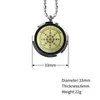 CAMAZ – pendentif d'atténuation des radiations EMF, cercle rond en acier inoxydable pour collier