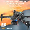 Симуляторы New P10 Drone 8K с ESC HD Dual Camera 5G Wi -Fi FPV 360 Полный уклонение от препятствий оптический поток складной квадрокоптер Toys X0831