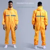 Regenmäntel Conjoined Regenmantel-Overalls mit Kapuze für Männer und Frauen Fission Regenanzug mit Kapuze Farbspray Unisex-Regenmantel Arbeitskleidung Sicherheitsanzüge 230831