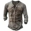 Men's T Shirts Men Personality Fashoin Long Sleeve V Collar Vintage Shirt Sport Casual Fitness .