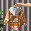 Jackets Boy Plaid Kids Coats Fashion Children Outerwear Spring Autumn 2023 A045 230830