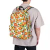 Rucksack Kürbis und Sonnenblume Aquarell mit Motten Studenten Büchertasche Schulter Laptop Rucksack Kinder Schule