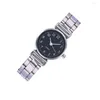 Horloges Roestvrij staal Damesmode Luxe horloge Prachtige kleine wijzerplaat Eenvoudig Casual Creatieve armband Dames Quartz #W