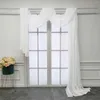 Curtain White Jacquard Wedding Decoration Curtains For Holiday Birthday Parties Scene Black Lace Sheer Tulle Bed Mantle