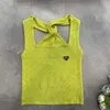 Kvinnors stickor Tees Designer Simple Women Laced Knit Vest High Quality Camisole Stylish Slim Sleeveless Waistcoat Sports Style Pullover Tops 83vr