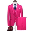 Men's Tracksuits 15 Colors 6XL Jacket Vest Pants High-end Brand Formal Business Mens Suit Three-piece Groom Wedding Dress Solid Color 230831