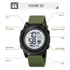 손목 시계 Skmei 패션 스트리트 듀얼 시간 디스플레이 reloj hombre 다기능 방수 로음화 카운트 다운 스포츠 전자 시계 2082