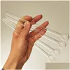 Rauchrohre 7,9 Zoll 20 cm langer Ölbrenner Dicke Glasrohr transparent großer Pyrex für Bubbler -Rohr Nagel Brennen Jumbo Drop Lieferung Dhoj4