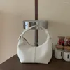 Bolsos de noche Bolso de axila de cuero suave de gran capacidad Dumpling de mujer Moda Color sólido Simple Un hombro Cruz Cuerpo Mano