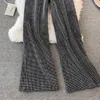 秋の冬のハイウエストガールズルースシンブラックストレートチューブフロアの女性用パンツ広いダイヤモンドの脚の秋のハイウエストガールズ
