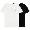 T-shirt męski designer czarno-biały t-shirt bawełniana koszulka graficzna T-shirt swobodny moda luźna krótka koszulka męska para ubrania oversize