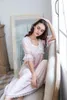 Women's Sleepwear Nightgown Women Cotton Lace Long Dress Romantic Summer Princess Sweet Style