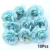 Decorative Flowers 10Pcs Silk Rose Artificial Heads For Home Wedding Decoration Supplies DIY Crafts Wreath Accessories Fake