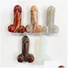 Charms Fashion Natural Stone Synthetic Penis Ornaments Pendum Male Organ For Jewelry Accessories Wholesale 9Pc Charmscharms Drop Deliv Dhjxv