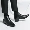 Boots High Quality Fashion Men Military Stylish Male Shoes Heels Casual Genuine Leather Side Zipper 230830