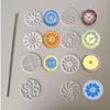 Backformen, 6,4 cm, runde Acryl-Seifenformer zum Durchziehen, acht Kaleidoskop-Blumenteller mit 1 Stab 230831